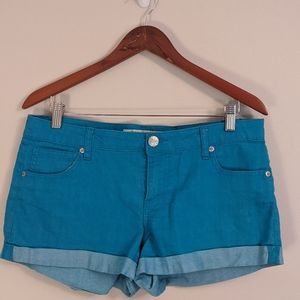 Celebrity Pink colored denim cutoff shorts